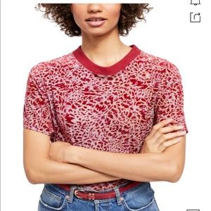 Free People Teddy tee in raspberry